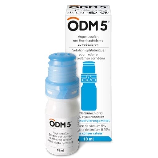 TREATMENT OF CORNEAL EDEMA, Odm 5 drops, odm 5 eyedrops UK