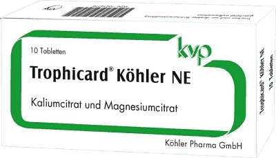 TROPHICARD Köhler NE, potassium citrate, magnesium citrate UK