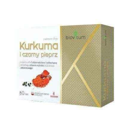 Turmeric Biovitum and black pepper x 60 capsules - Black Pepper Extract UK
