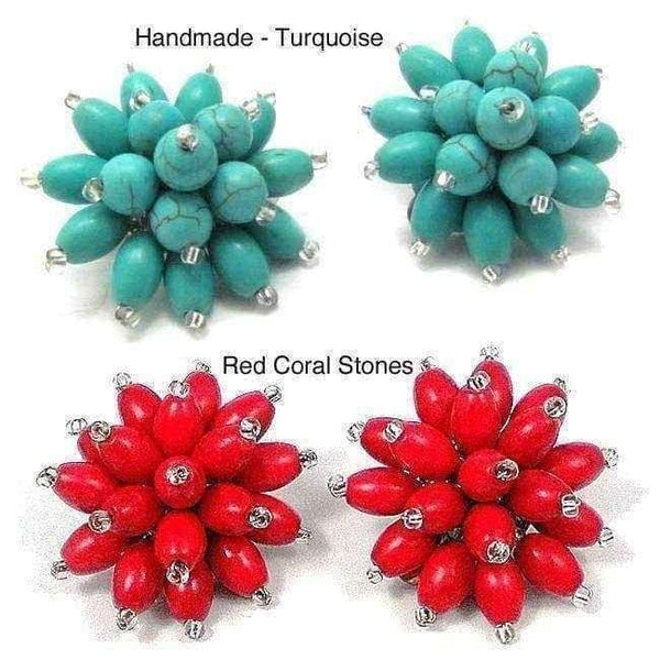 Turquoise clip on earrings UK