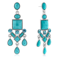 Turquoise crystal earrings UK