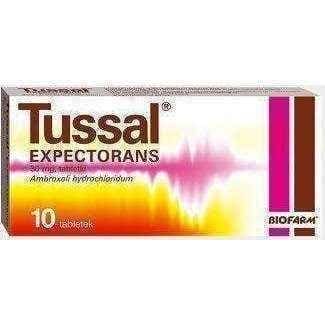 TUSSAL EXPECTORSANS x 10 tablets, coughing up mucus UK