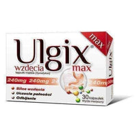 ULGIX bloating MAX x 30 capsules, bloating, fullness and bounce, bloated stomach UK