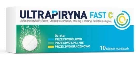 Ultrapyrin Fast C acetylsalicylic acid effervescent tablets UK