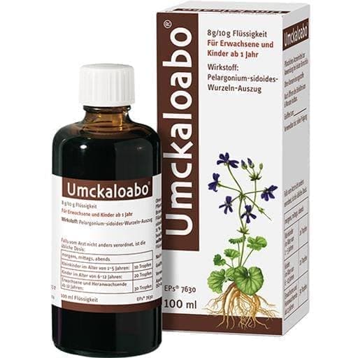 UMCKALOABO liquid 100 ml Pelargonium sidoides root extract UK