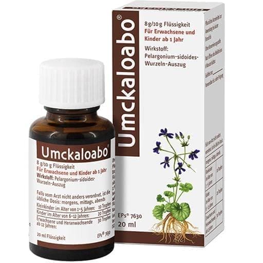 UMCKALOABO liquid 20 ml Pelargonium sidoides root extract UK