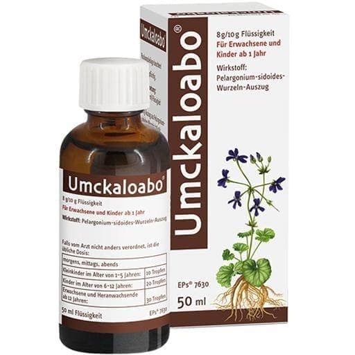 UMCKALOABO liquid 50 ml Pelargonium sidoides root extract UK