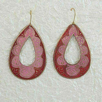 Unique earrings - Handmade Pink 'RainDrop' Earrings (India) UK