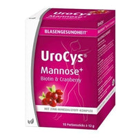 UROCYS Mannose + Sticks 15 pc D-mannose, biotin, cranberry, bladder problems UK