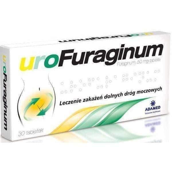 UROFURAGINUM (furaginum) 50mg x 30 pills, uro furaginum, furagin, Adamed UK