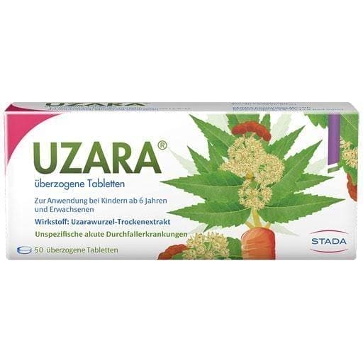 UZARA 40 mg coated diarrhea tablets UK