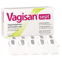 VAGISAN sept vaginal suppositories with povidone iodine UK