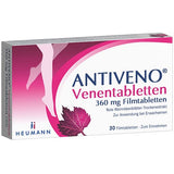 Varicose veins, ANTIVENO vein tablets 360 mg film-coated tablets UK