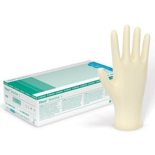 VASCO sensitive examination gloves size S. UK