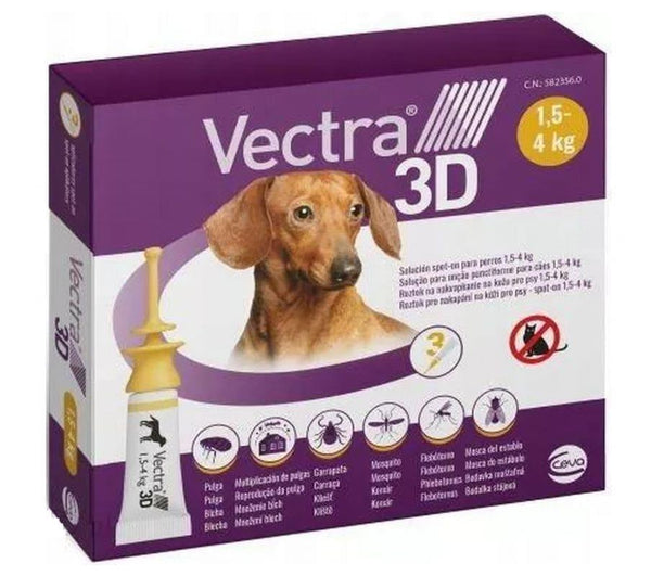 Vectra 3D, Spot-on solution for dogs, 1.5-4 kg UK