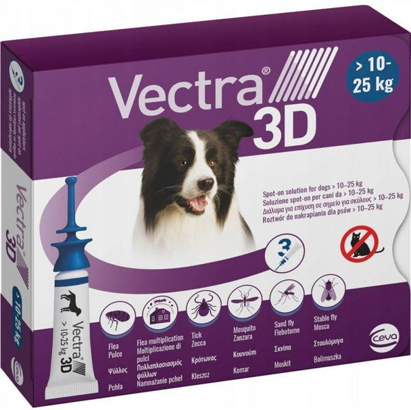 Vectra 3D Spot-on solution for dogs 10-25 kg UK