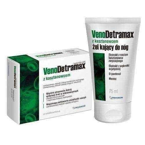 VENODETRAMAX with chestnut x 60 tablets + Venodetramax Gel 75ml UK
