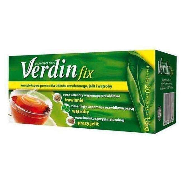 Verdin FIX x 20 sachets, indigestion problems, constipation, acid reflux, ibs, heartburn UK