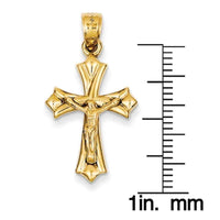Versil 14k Yellow Gold Reversible Crucifix Cross Pendant UK