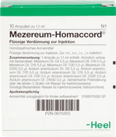 Vesicular eczema; herpes zoster; pruritus, MEZEREUM HOMACCORD ampoules UK