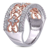 Vintage silver rings - 1/4ct TDW Diamond Ring - Size 8 UK