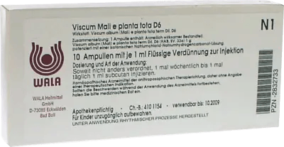 VISCUM MALI e planta tota D 6 ampoules UK