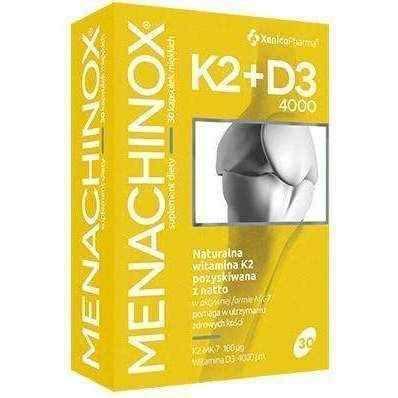 Vit k2mk7 Menachinox K2 + D3 4000j.m. x 30 capsules UK