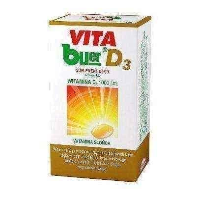 VITA BUER D3 1000j.m. x 60 capsules, vitamin d UK