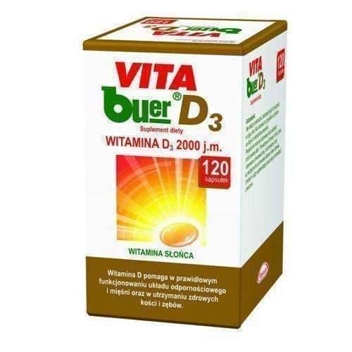 VITA BUER D3 2000j.m. x 120 capsules - vitamin D (cholecalciferol) UK
