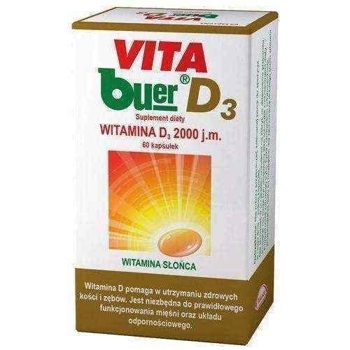 VITA BUER D3 2000j.m. x 60 capsules, vitamin d3 UK