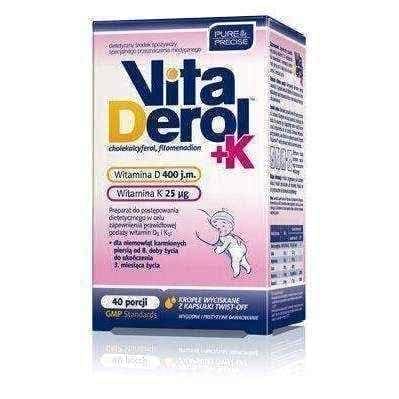 VITADEROL + K x 40 capsules twist off, vitamin D and vitamin K UK