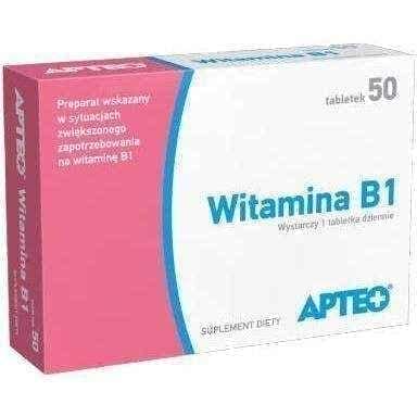 VITAMIN B1 APTEO 3 mg x 50 pills UK