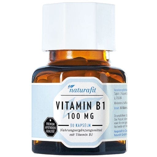 Vitamin b1 deficiency, NATURAFIT Vitamin B1 100 mg capsules UK