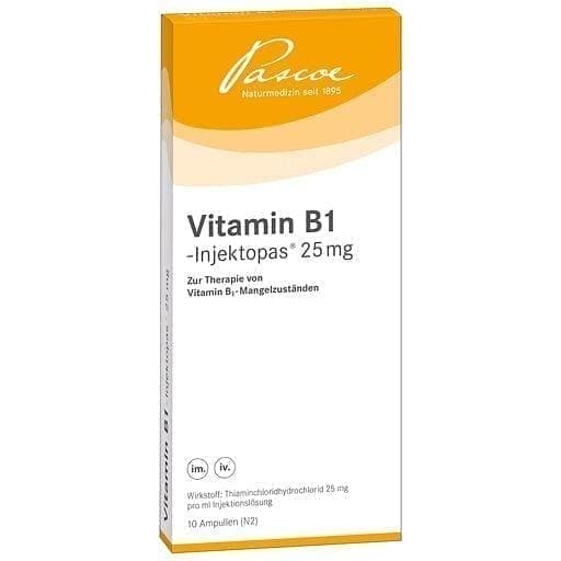 VITAMIN B1 INJEKTOPAS 25 mg solution for injection UK