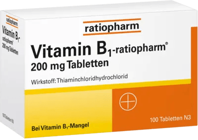 VITAMIN B1, vitamin b1 deficiency, RATIOPHARM 200 mg tablets UK