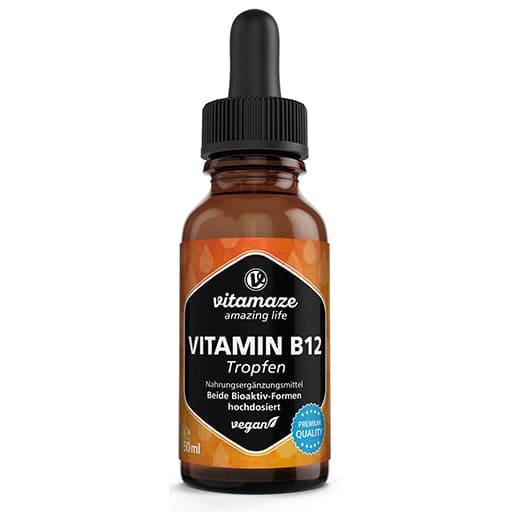 VITAMIN B12, 100 µg high-dose, vegan drops UK