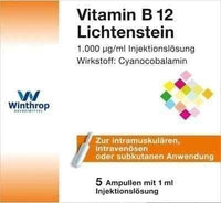 VITAMIN B12 1,000 µg Lichtenstein ampoules 5X1 ml cyanocobalamin UK