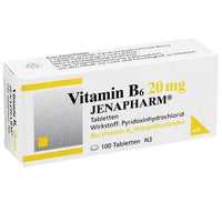 VITAMIN B6, pyridoxine, 20 mg Jenapharm tablets UK