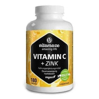 VITAMIN C 1000 mg high dose + zinc vegan tablets 180 pcs UK