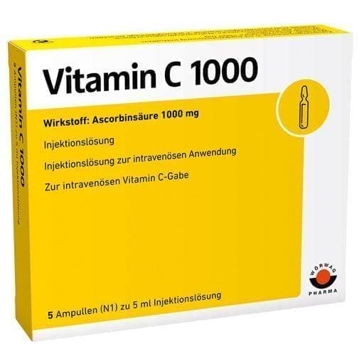 VITAMIN C 1000 mg Vegan ampoules 5X5 ml UK