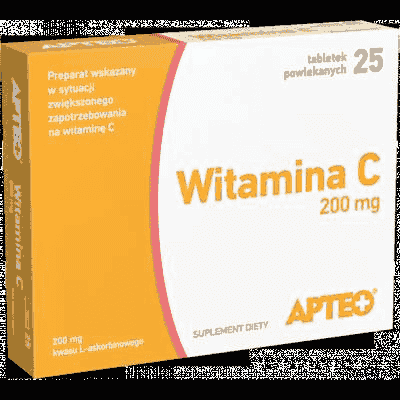 VITAMIN C 200mg x 50 tablets Apteo UK