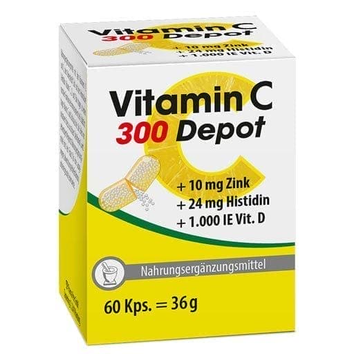 VITAMIN C 300 depot+zinc+histidine+D capsules UK