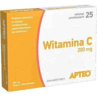 VITAMIN C APTEO 200mg x 25 tablets UK