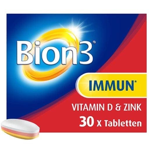 Vitamin C, D & zinc, intestinal flora, BION3 tablets UK