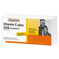 VITAMIN C, PLUS, zinc, ratiopharm, effervescent tablets UK