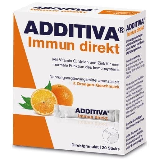 Vitamin C, zinc to strengthen the immune system, ADDITIVA Immune Direct Sticks UK