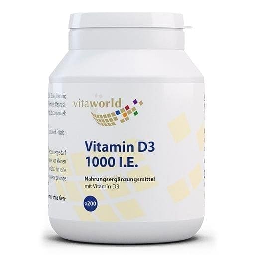 VITAMIN D3 1,000 IU daily vitamin D supply UK