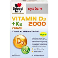 Vitamin D3 2000+K2 system tablets UK