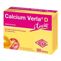 Vitamin d3 and calcium, calcium carbonate, CALCIUM VERLA D direct granules UK