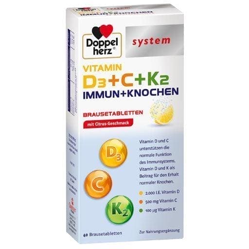 Vitamin D3 + C + K2 Immune + Bone system UK